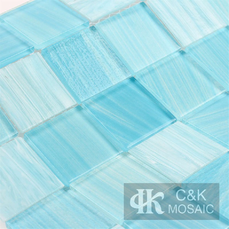 Mixed Glass Blue Mosaic Tiles for Swimming Pool MLSG7007