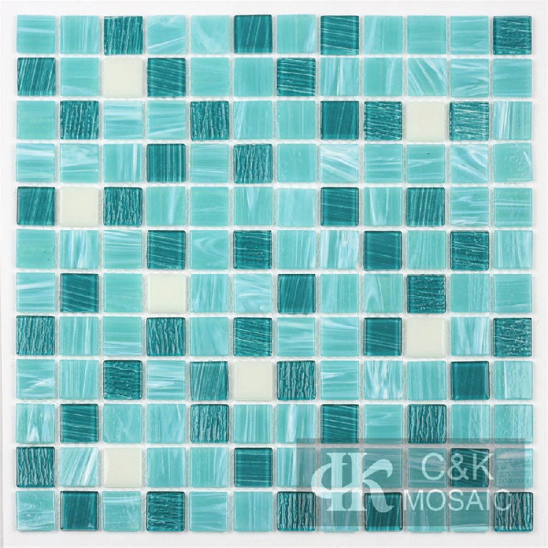 Glow in the dark Glass Mosaic Tiles for Luminous Swimming Pool MLSG6020