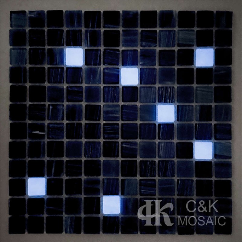 Glow in the dark Glass Mosaic Tiles for Luminous Swimming Pool MLSG7050