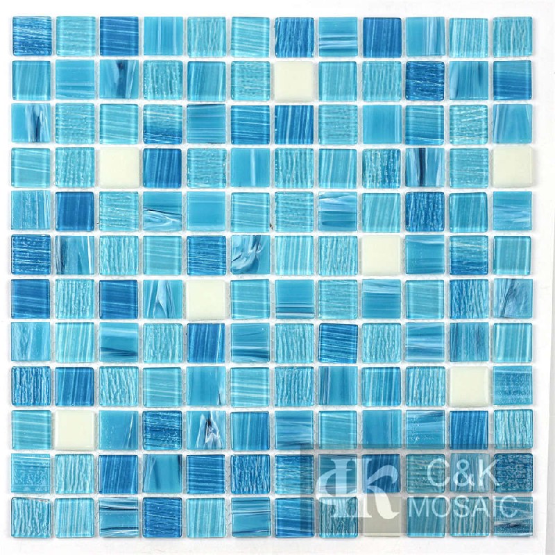 Glow in the dark Glass Mosaic Tiles for Luminous Swimming Pool MLSG7051