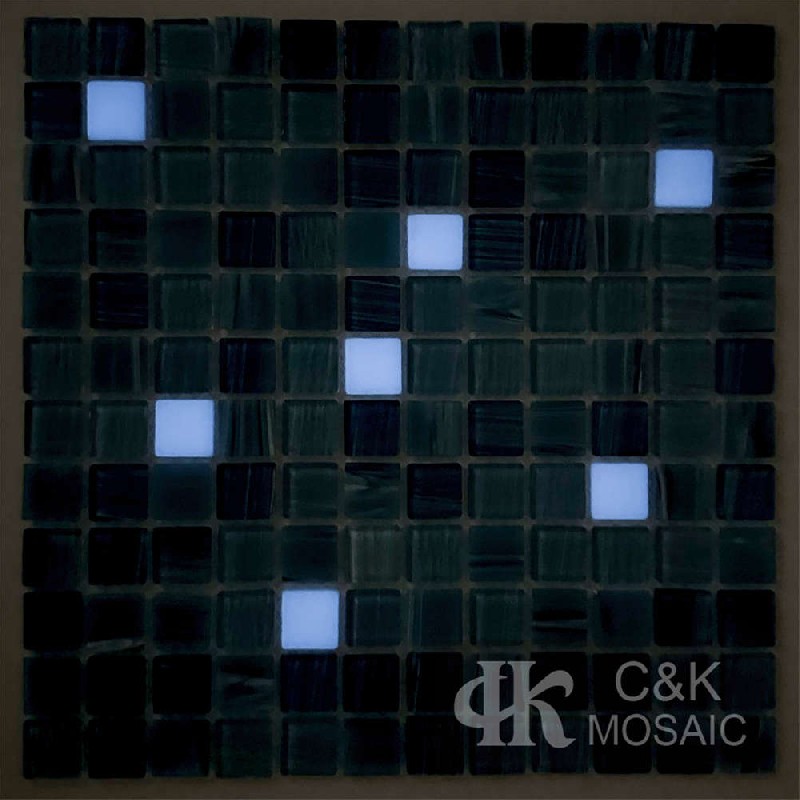 Glow in the dark Glass Mosaic Tiles for Luminous Swimming Pool MLSG7051