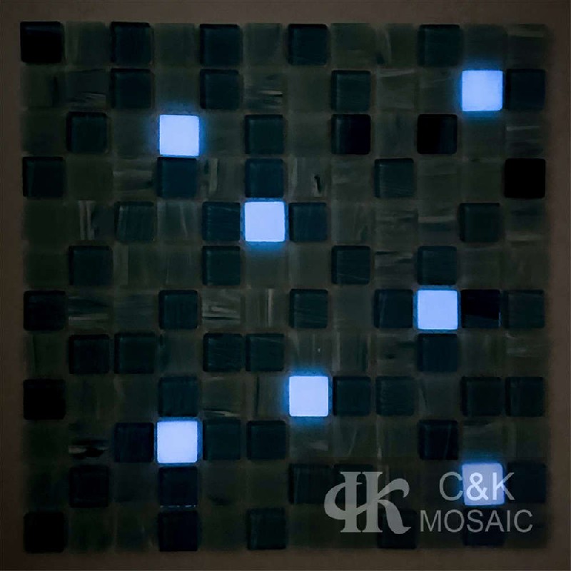 Glow in the dark Glass Mosaic Tiles for Luminous Swimming Pool MLSG7052