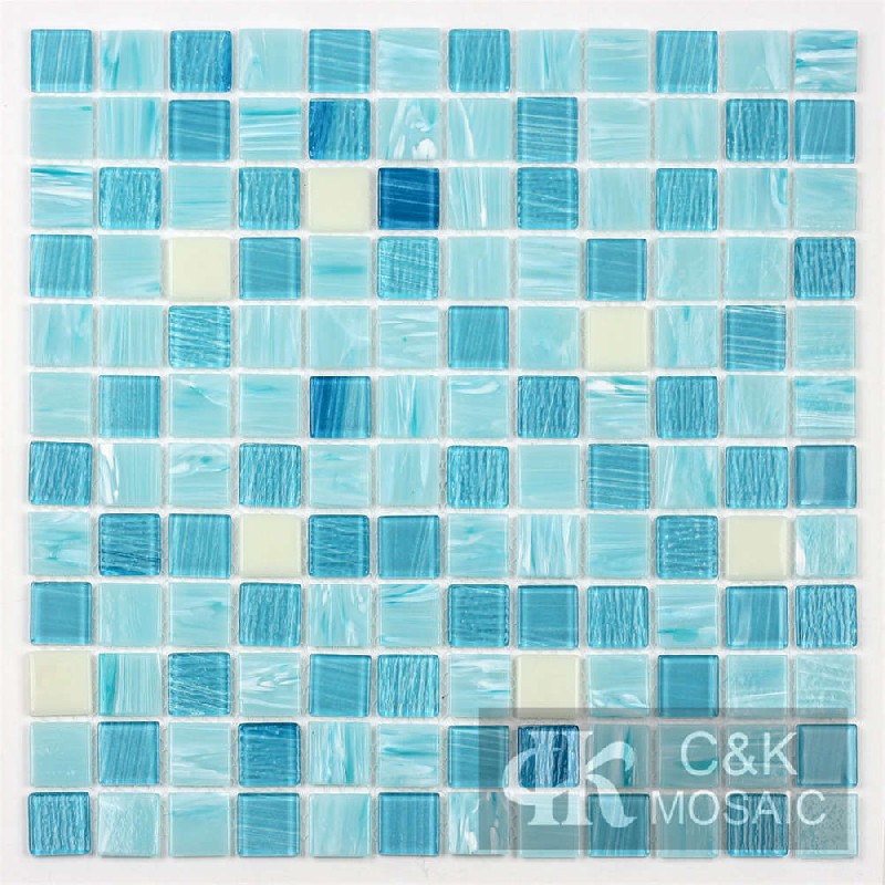 Glow in the dark Glass Mosaic Tiles for Luminous Swimming Pool MLSG7052