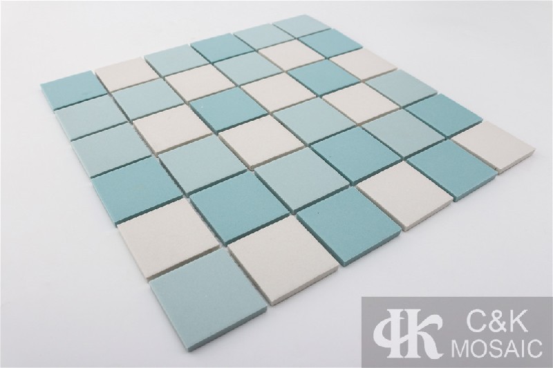 Blue Mixed Square Ceramic Mosaic Tile for Pool MTSM7007