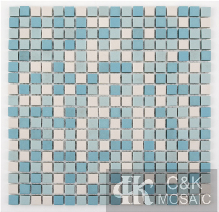 Blue Mixed Square Ceramic Mosaic Tile for Pool MTSM7001