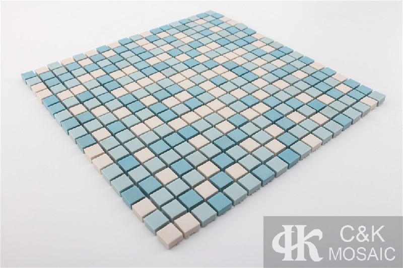 Blue Mixed Square Ceramic Mosaic Tile for Pool MTSM7001