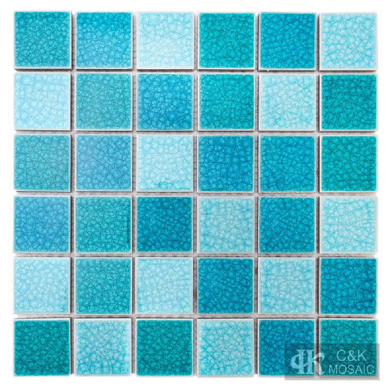 Ice Cracked Ceramic Mosaic Tile for POOL 48ALTC04