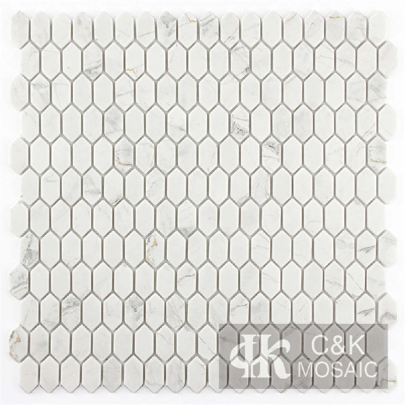 Hot Selling White Hexagon Glass Mosaic For Bathroom 1531SZQ2207