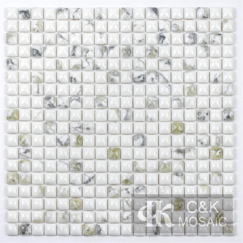 Unique Green Bluge Glass Mosaic For Spa 15SCQ606-G