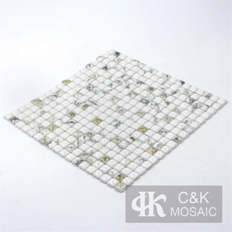 Unique Green Bluge Glass Mosaic For Spa 15SCQ606-G