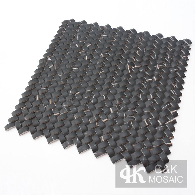 Unique Black Arch Glass Mosaic For Kitchen MSVQB8001