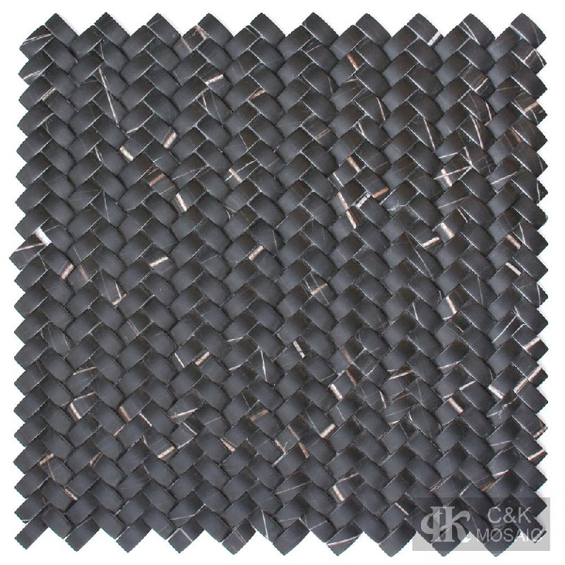 Unique Black Arch Glass Mosaic For Kitchen MSVQB8001