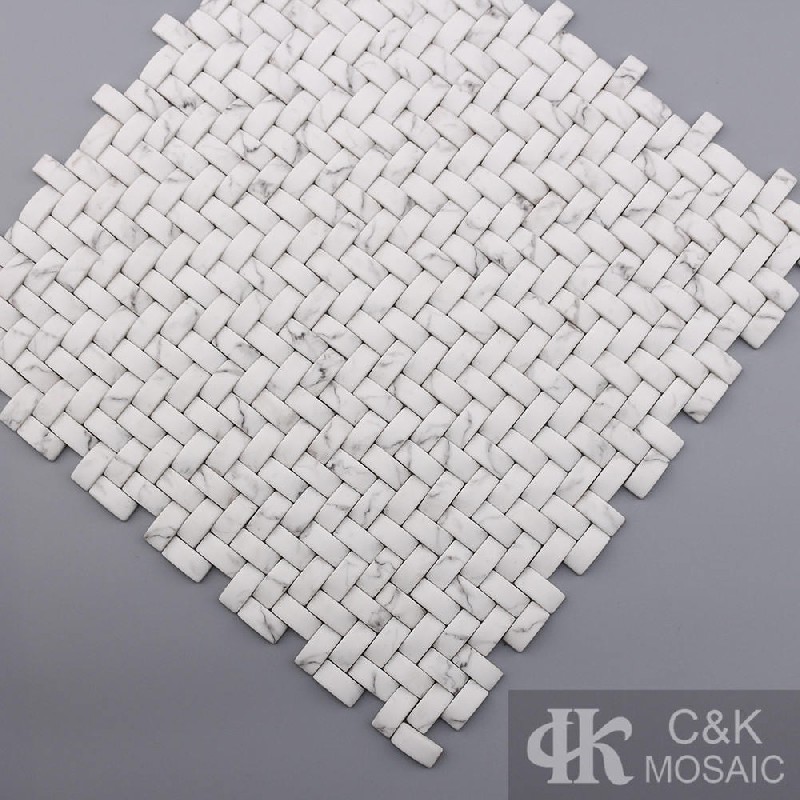 Fashion White Arch Glass Mosaic For Bathroom SVQ105MZ