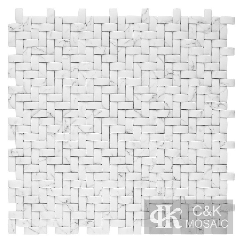 Fashion White Arch Glass Mosaic For Bathroom SVQ105MZ