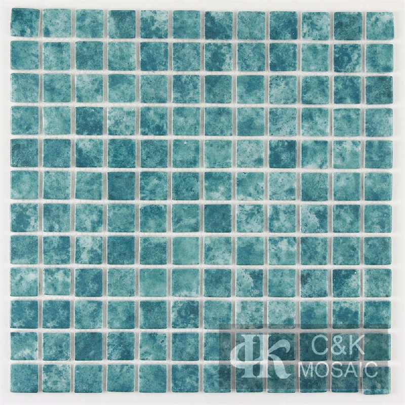 Hot Selling Green Square Glass Mosaic For Spa 23SSQ622-G