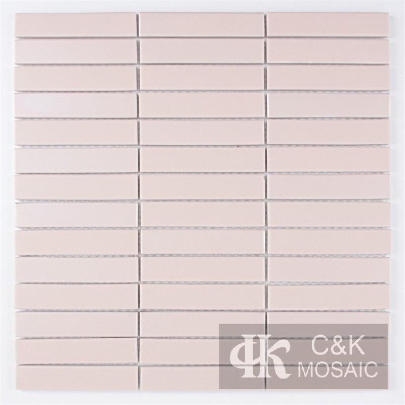 Modern Pink Rectangle Glass Mosaic Tiles For Backsplash MJBW4001