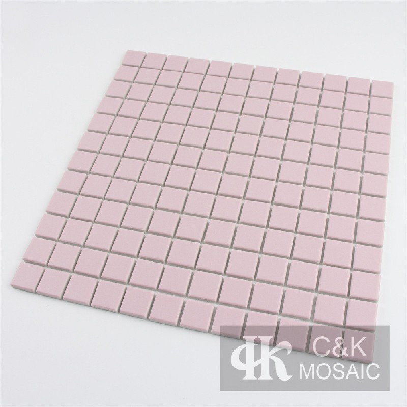 Eco-friendly Pale Lavender Square Glass Mosaic Tiles For Backsplash 23JSP68