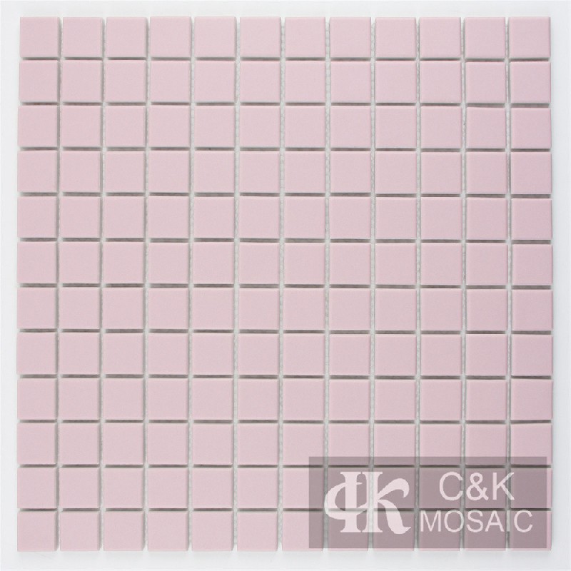 Eco-friendly Pale Lavender Square Glass Mosaic Tiles For Backsplash 23JSP68