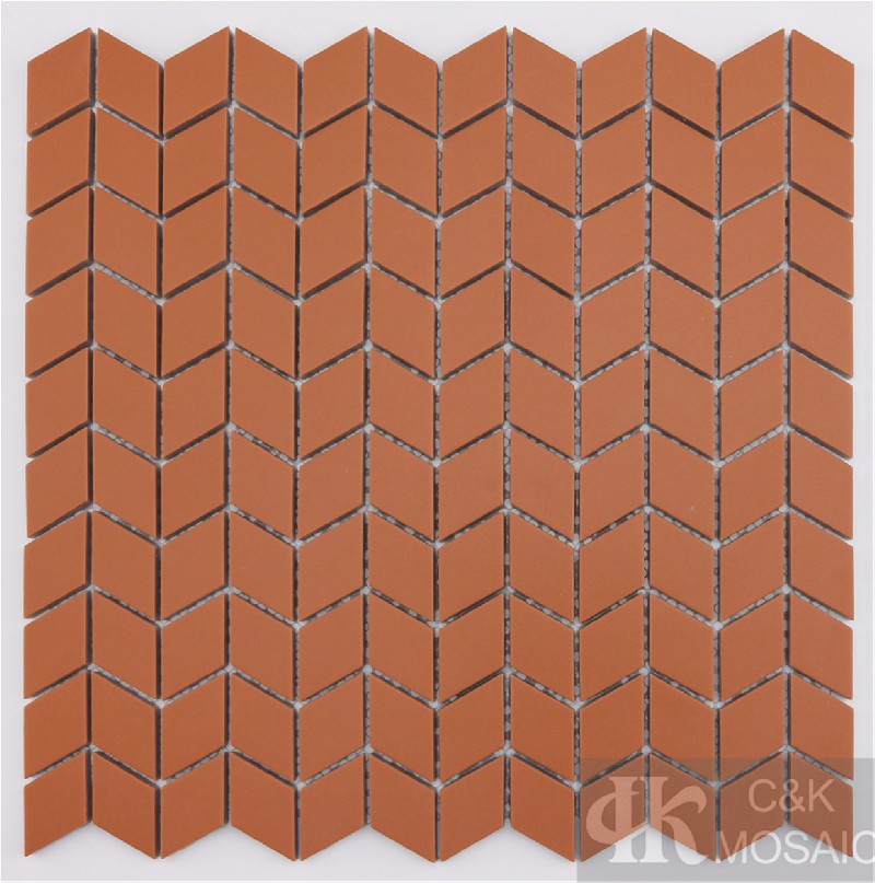 Colorful Orange Diamond Glass Mosaic For Bathroom 24JLP113Z