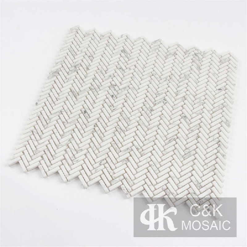 Fashion White Rectangle Glass Mosaic For Bedroom 520SBQ159Z