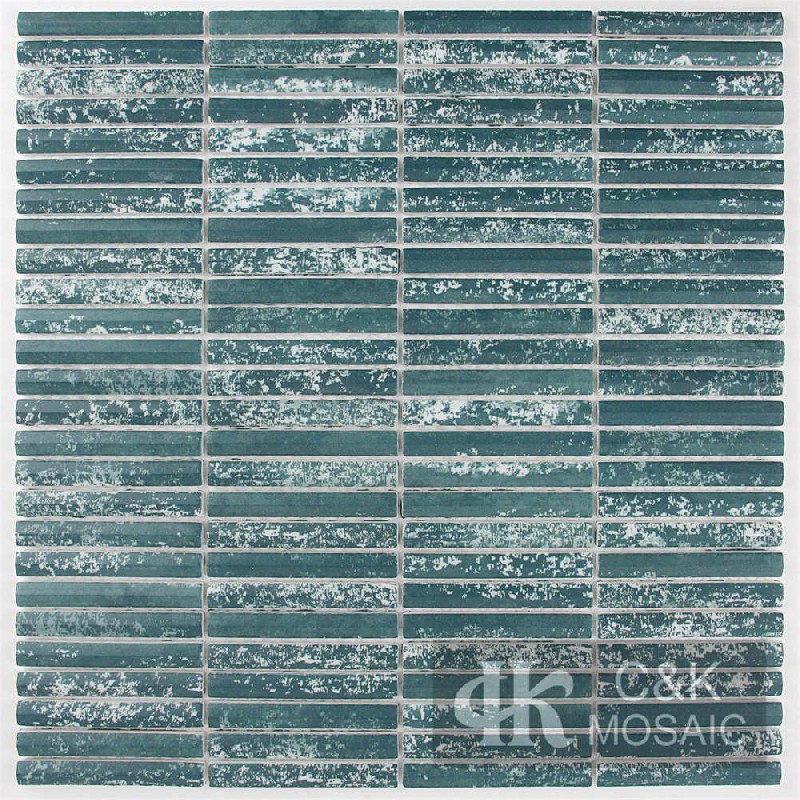 Beautiful Green Rectangle Glass Mosaic For Spa 1073SBQB631