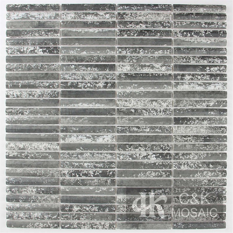 Modern Grey Rectangle Glass Mosaic For Backsplash 1073SBQB2201