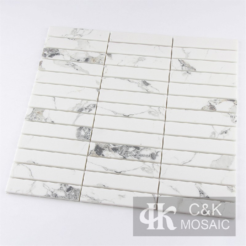 Hot Selling White Rectangle Glass Mosaic For Backsplash 2098SBQ172