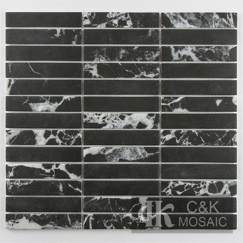 Beautiful Black Rectangle Glass Mosaic For Kitchen 2098SBQB826