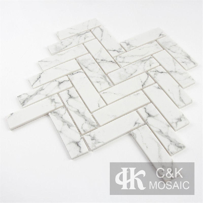 Special White Rectangle Glass Mosaic For Backsplash 3098SBQ159Z