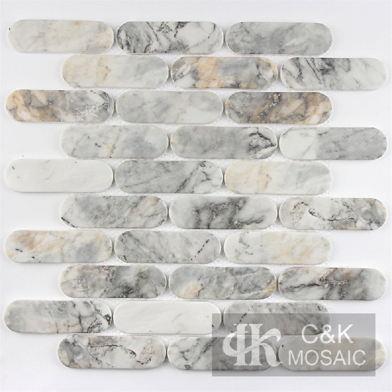 Unique Grey Rectangle Glass Mosaic For Bathroom 3098SBQA2209BR