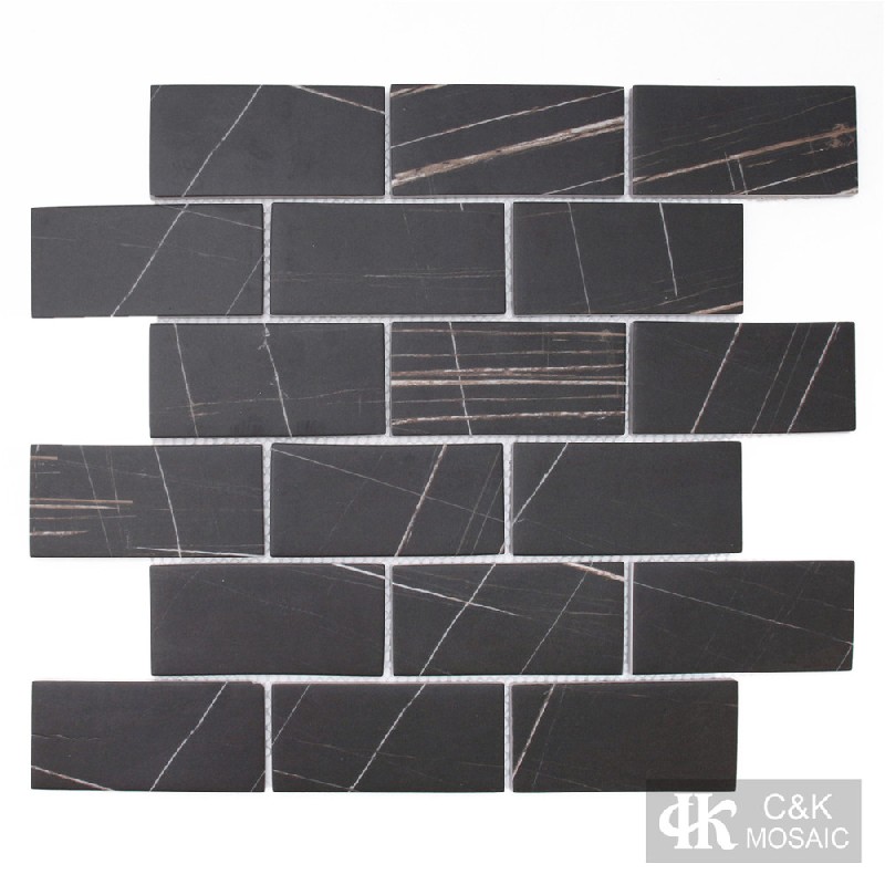 Unique Black Rectangle Glass Mosaic For Backsplash 4898SBQA806B