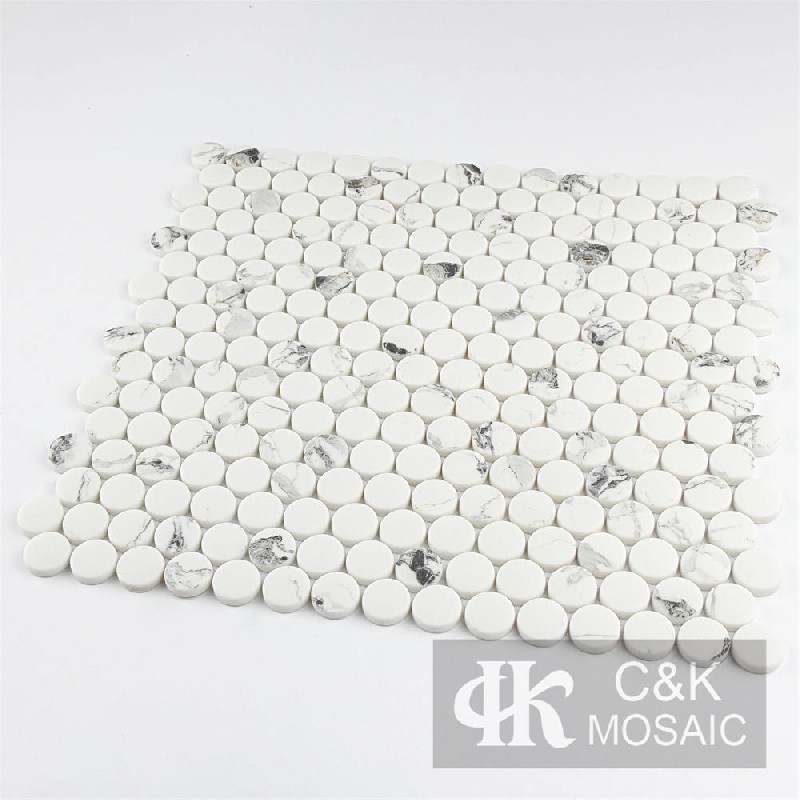 Hot Selling White Round Glass Mosaic For Spa 20SRQ172