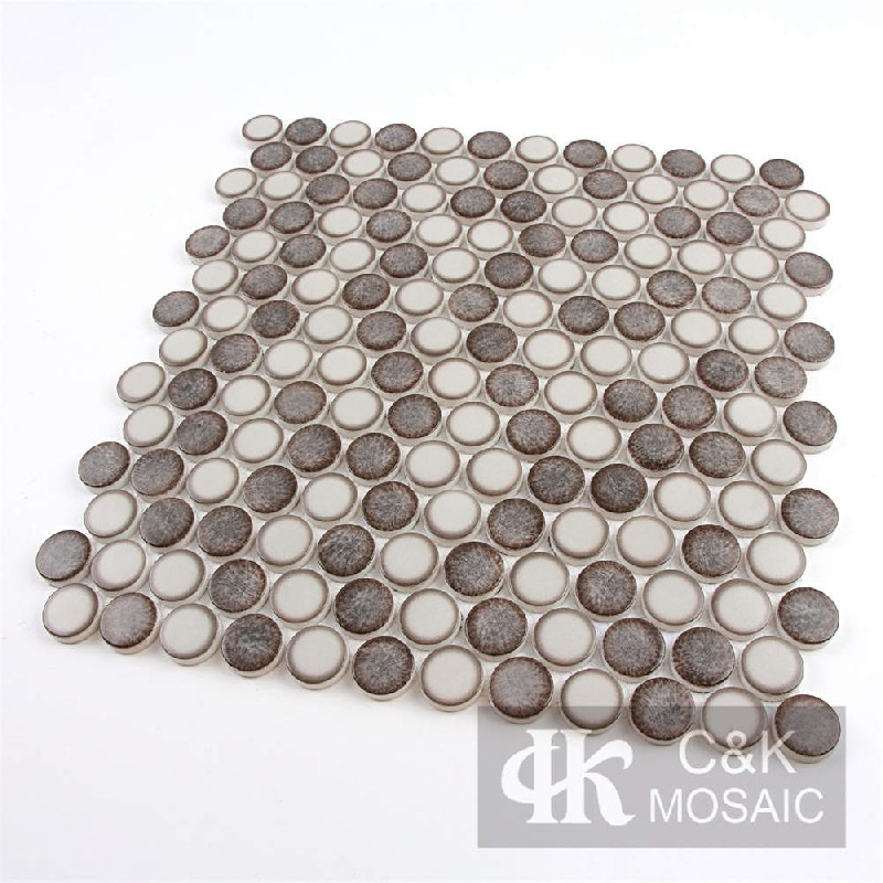 Special Beign Round Glass Mosaic For Kitchen MSRQ3026-G