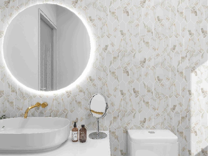 Fashion Beige Hexagon Glass Mosaic For Bathroom 58150SZQ160