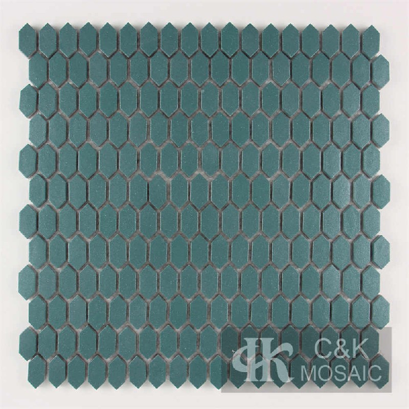 Modern Green Picket Glass Metallic Mosaic For Kitchen 1531JZS132