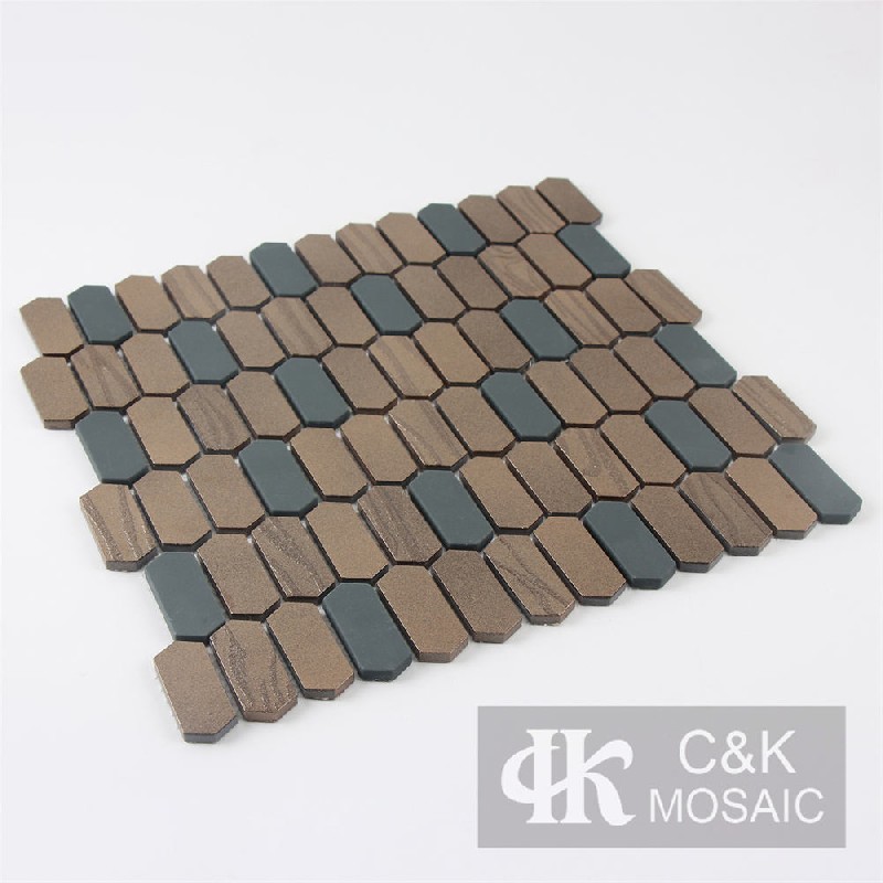 New Bronze Picket Glass Metallic Mosaic Tiles For Backsplash MSZW2021