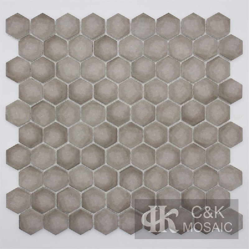 New Beige Hexagon Glass Mosaic For Spa 31SHQB367-Y