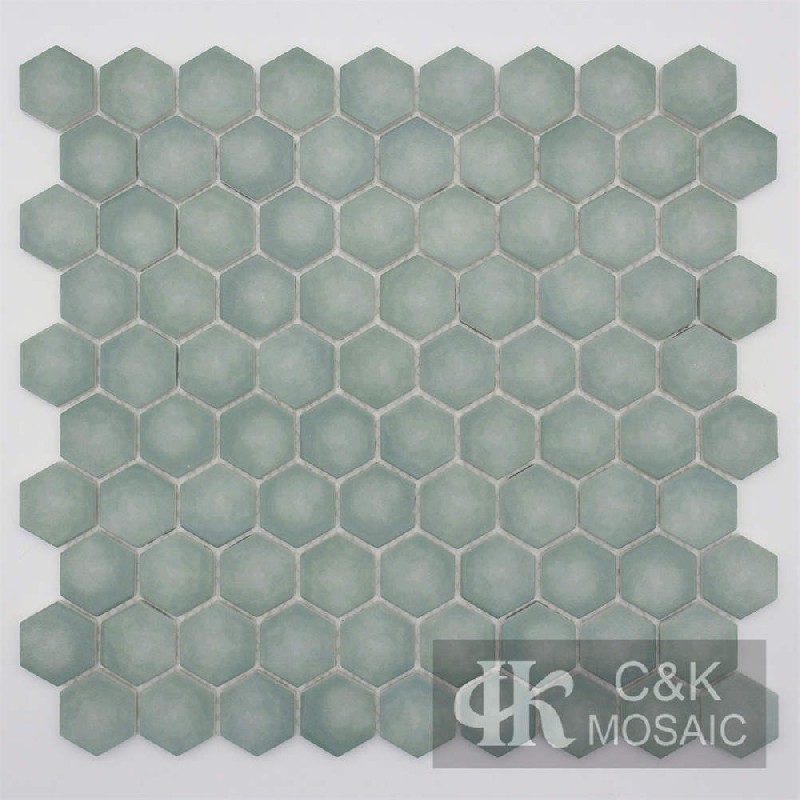 Special Green Hexagon Glass Mosaic For Bathroom 31SHQB607-Y