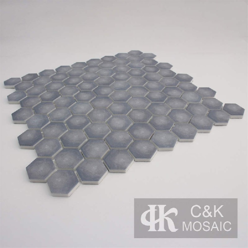 Unique Grey Hexagon Glass Mosaic For Backsplash 31SHQB758-Y