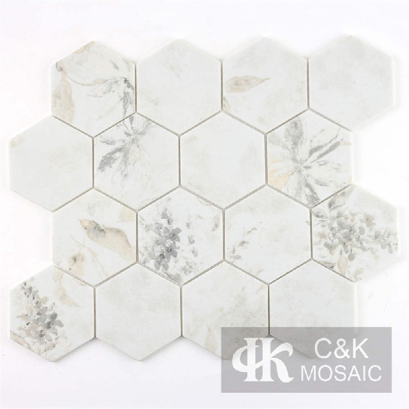 Fashion Grey Hexagon Glass Mosaic For Bathroom MSHQ2063