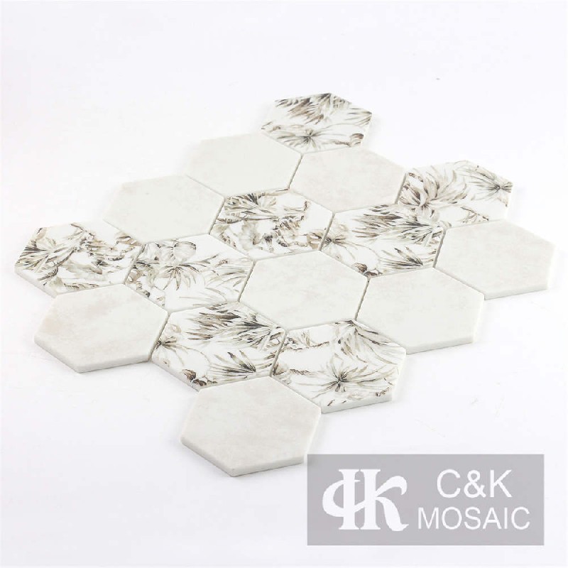 New Beign Hexagon Glass Mosaic For Backsplash MSHQ3037