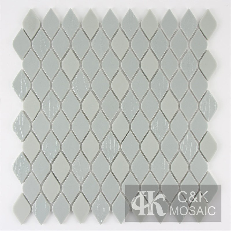 Hot Selling Green Diamond Glass Metallic Tile For Backsplash MSAAW6003