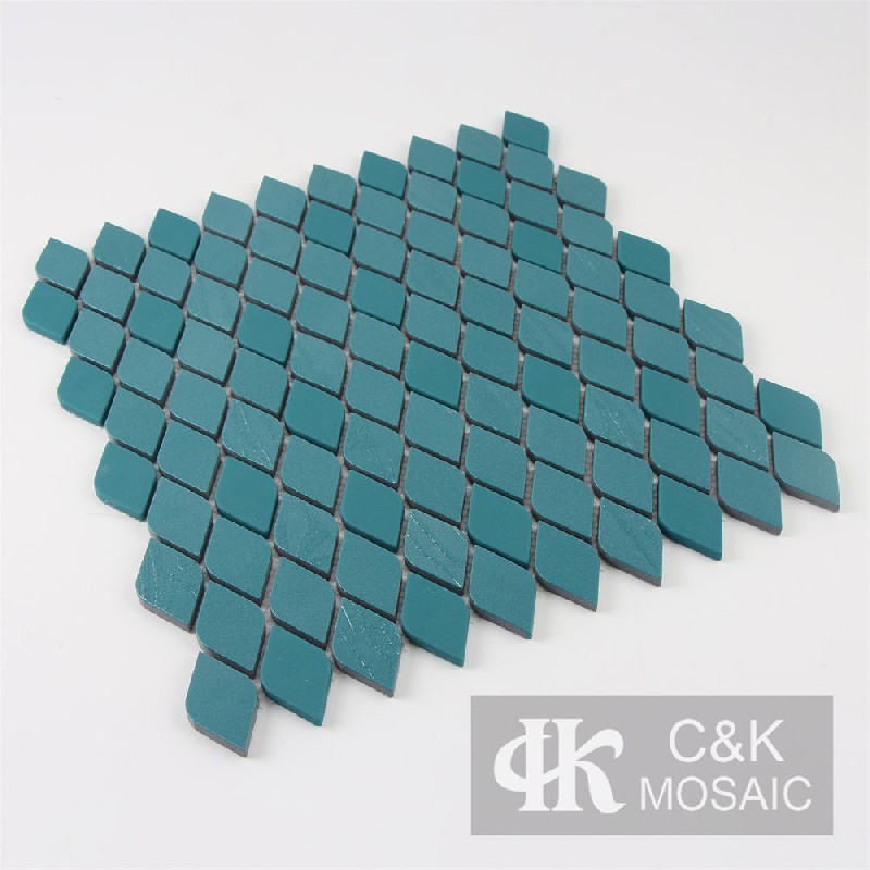 Unique Green Diamond Glass Metallic Mosaic For Wall MSAAW6002