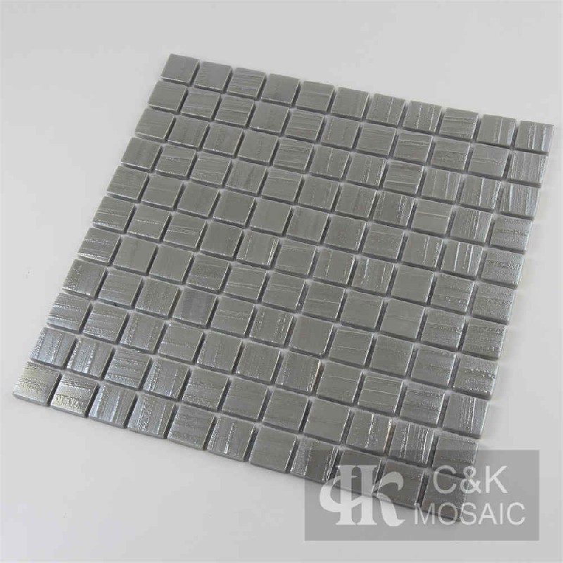 Hot Selling Grey Square Glass Mosaic For Bathroom 25SASY172