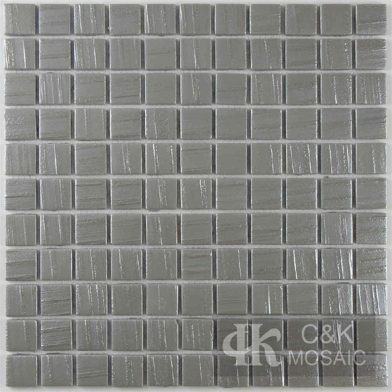 Hot Selling Grey Square Glass Mosaic For Bathroom 25SASY172