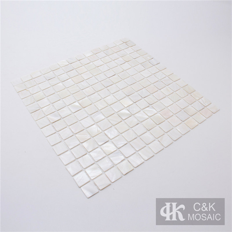 Unique White Square Mother of Pearl Mosaic for Wet Area 20KSG101