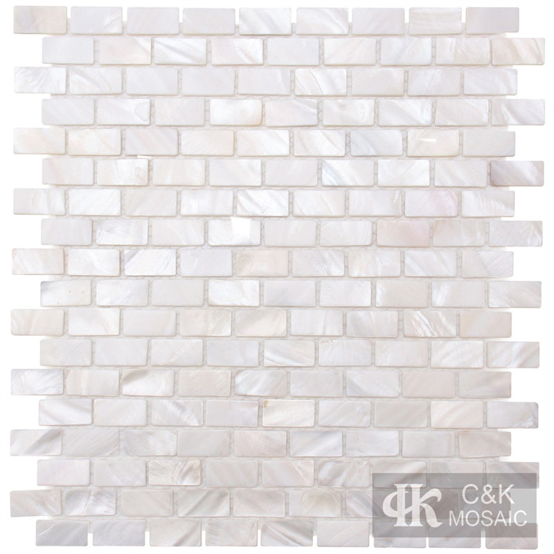 Unique White Rectangle Mother of Pearl Mosaic for Wet Area 1525KBG302