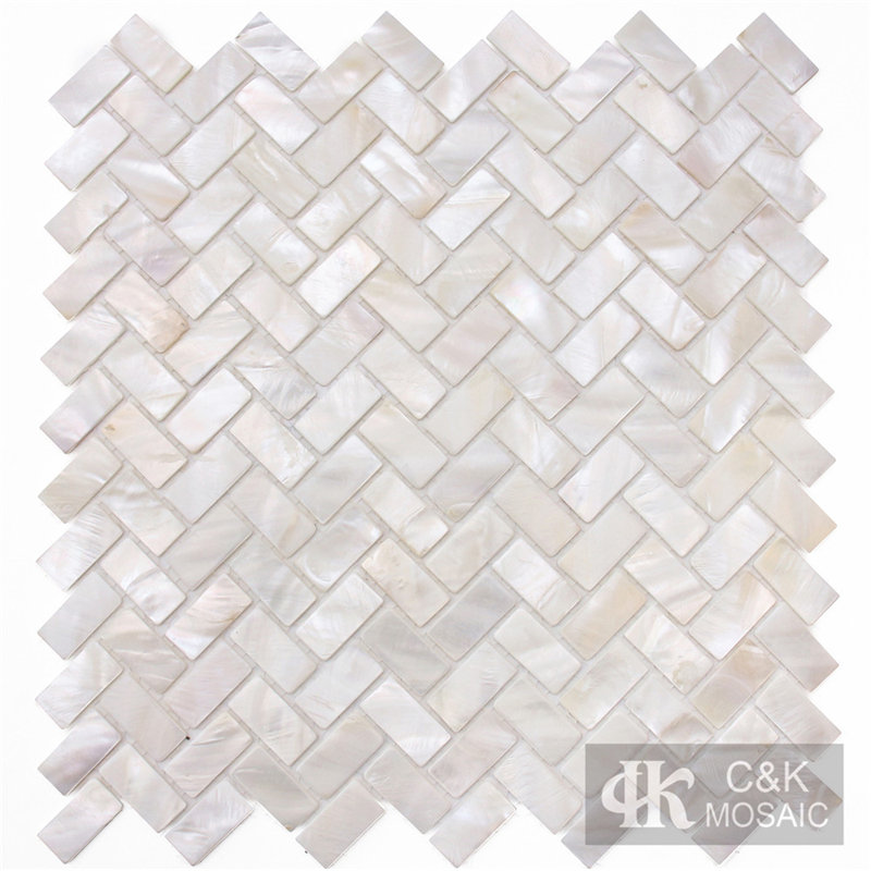 Unique White Rectangle Mother of Pearl Mosaic for Bathroom 1530KBG101