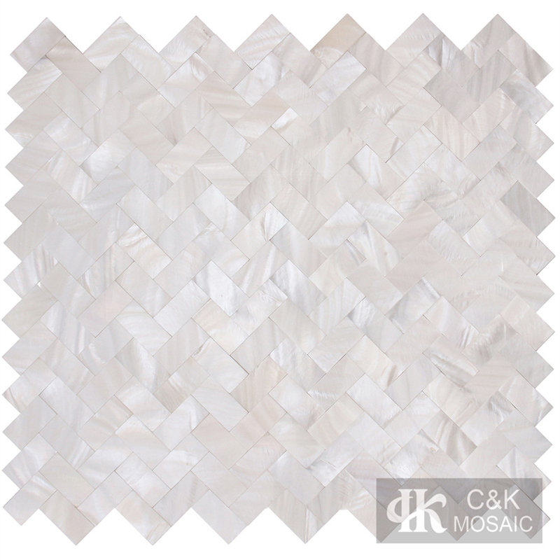 Unique White Rectangle Mother of Pearl Mosaic for Bathroom SLM1530X