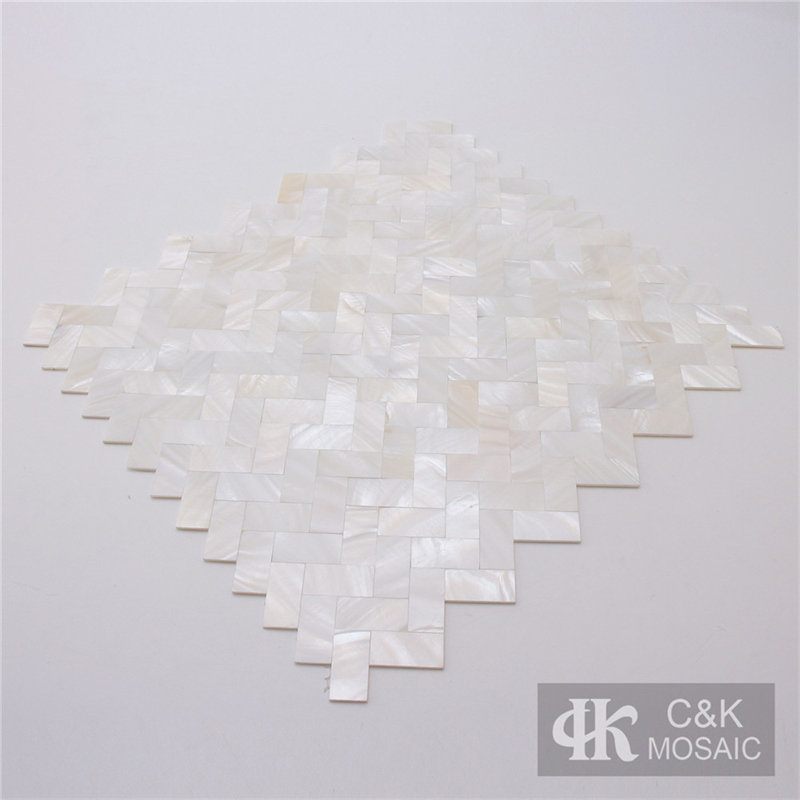 Unique White Rectangle Mother of Pearl Mosaic for Bathroom SLM1530X